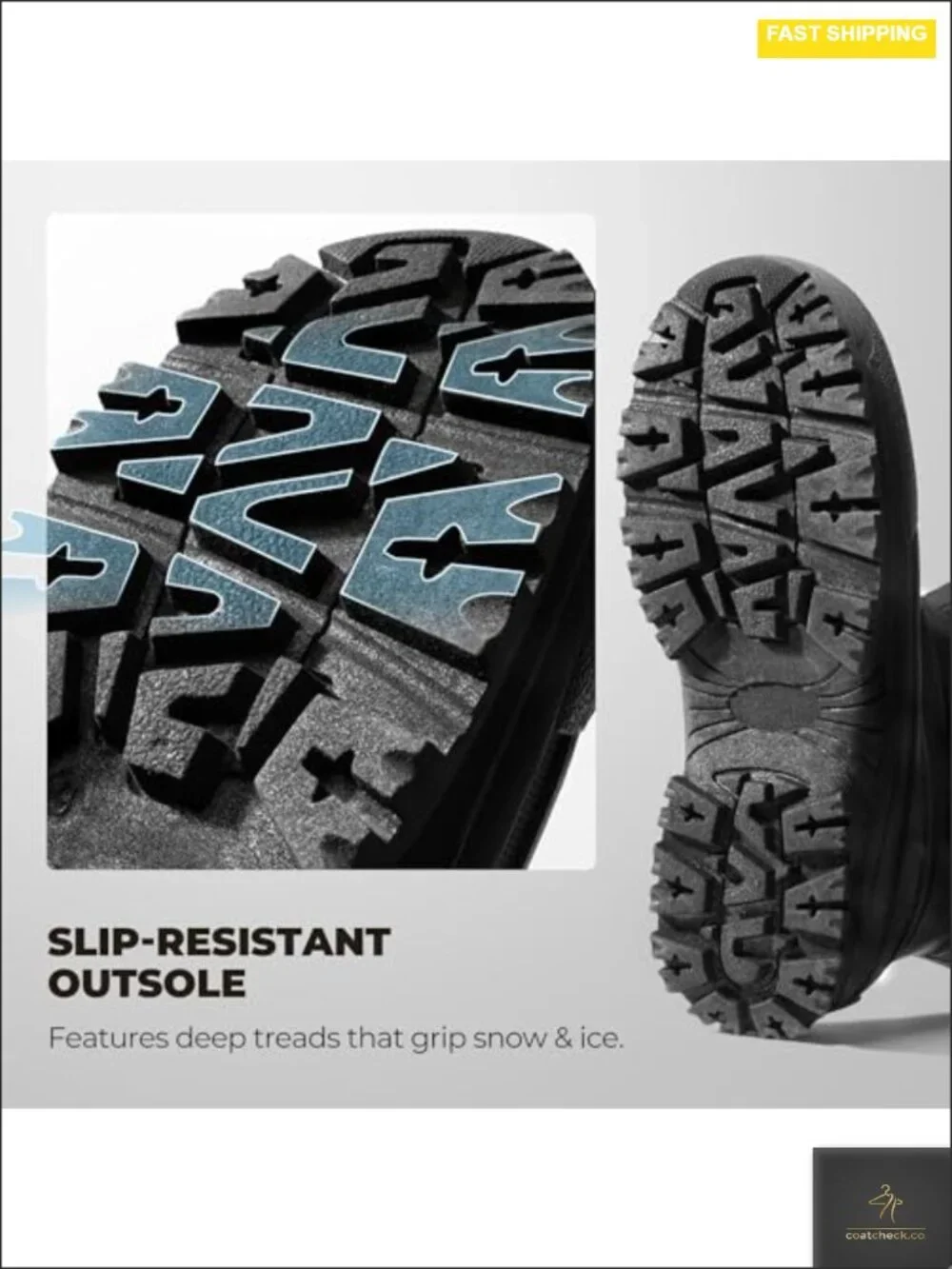 NORTIV 8 Waterproof Insulated Winter Snow Boots Men's Outdoor Tall Boots